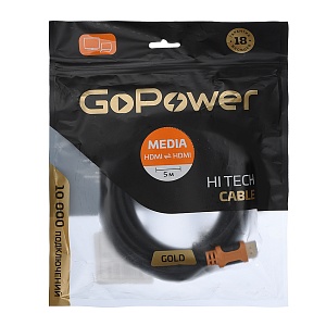 00-00027310 Кабель HDMI (m)-HDMI (m) 5.0м GoPower