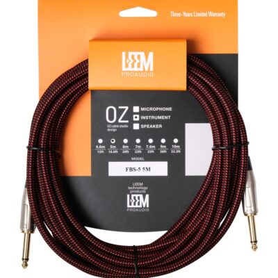 Кабель инструментальный FBS-5(BK/RD) 5м Leem